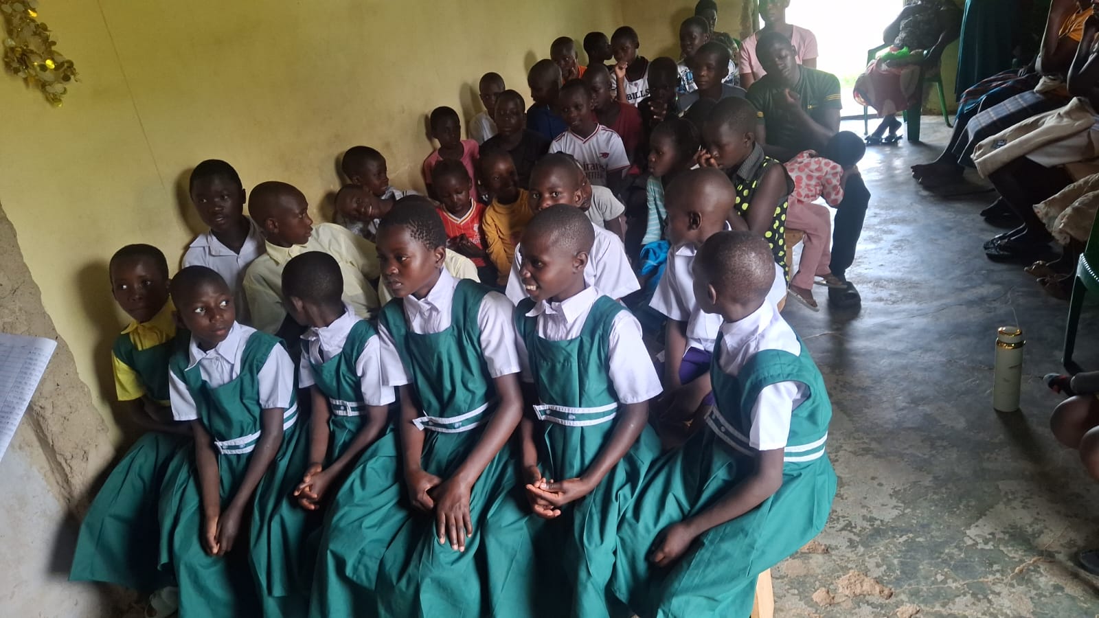 Children Waiting to Receive Books