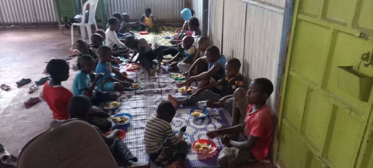 Children eating together